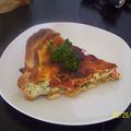 Quiche courgettes, choziro,Tomates