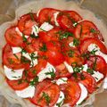 Tarte croustillante tomate et mozzarella