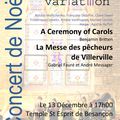 Le programme de Noël 2009 de l'ensemble vocal Variation4