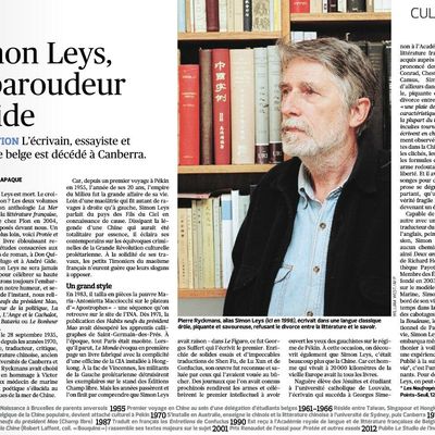 Décès de Simon Leys, baroudeur lucide