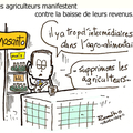 Les agriculteurs manifestent contre la baisse de leurs revenus et la dictature de la grande distribution.