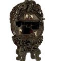 Important cabinet en bois mouluré, sculpté et teinté. Travail indochinois, fin du XIXème siècle