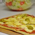 Pizza tomate, jambon, fromage