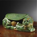 A 'Sancai'-Glazed 'Fu Lion' Pillow. Jin dynasty