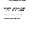 BULLETIN D'INFORMATION N° 95 DU 27.11.2018