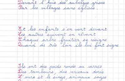 Poème de baladins, de jardins, d'huis, de tambours et cerceaux dorés, de sous: "les saltimbanques" de Guillaume Apollinaire