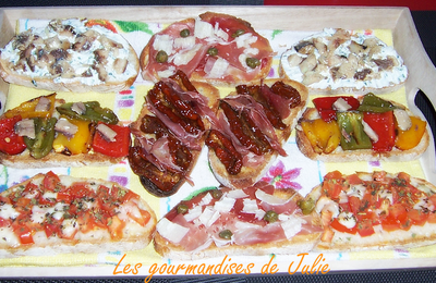 Assortiment de tartines apéritives