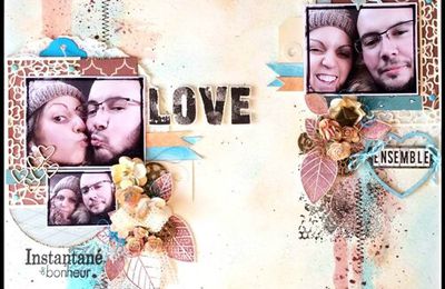 Challenge scrapbooking day pour la bulle à scrap......Page Love