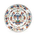 A Mexican market verte-Imari plate, Kangxi period (1662-1722) 
