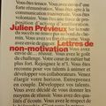 "Lettres de non-motivation", à lire absolument!