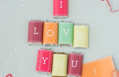 L'emballage cadeau alphabet spécial chocolats de la Saint Valentin (gratuit - à imprimer)