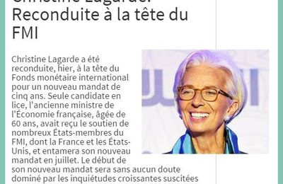 Christine Lagarde rempile...