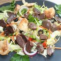 Salade andalouse aux gésiers de canard confits