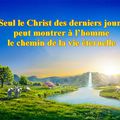 Seul le Christ des derniers jours peut montrer à l’homme le chemin de la vie éternelle