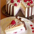 Mon blog a 1 mois... Pour fêter ça : une charlotte au chocolat blanc et aux fraises !
