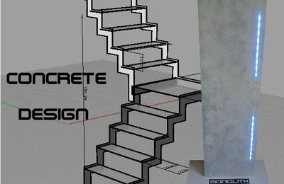 escalier métallique,escalier double limon,escalier limon central,escalier beton ciré,escalier leds,polished concrete staircase,p