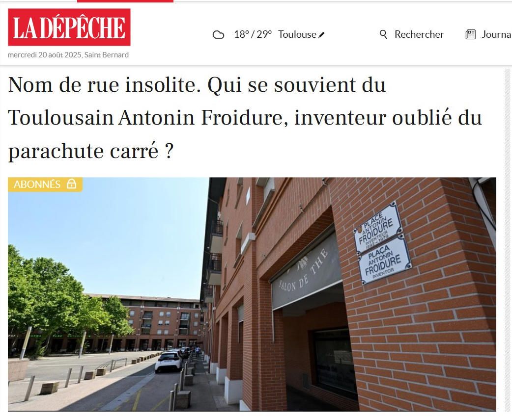 Froidure et parachute carré