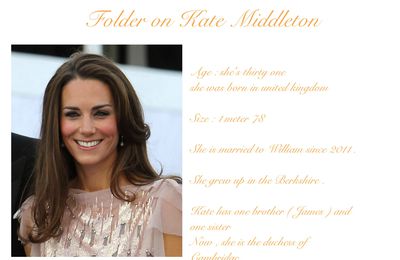 folder on Kate Middleton 