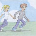 Marc et Emilie en train de courir ensemble