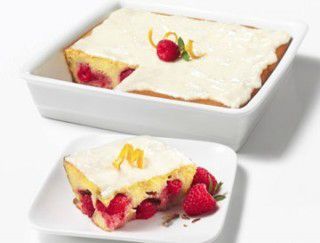 Gâteau à l'orange et aux framboises Sans gluten