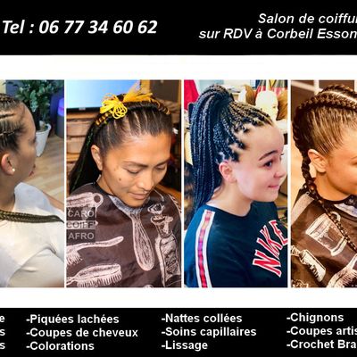 Coiffure Afro - Antillaise (H/F) sur RDV en Essonnes (91) soins, tissage, tresses, perruques