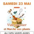 Vide grenier et marché aux plants le samedi 23 mai à partir de 7h00 à l'école Sainte Agnès de Violvic