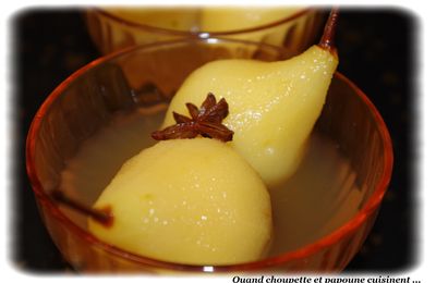 POIRES AU GEWURZTRAMINER ET AU COCKTAIL DE NOÊL