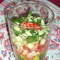 Salade de chair d'écrevisses à la mangue et sauce curry