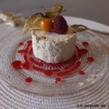 Nougat glacé au coulis de framboise