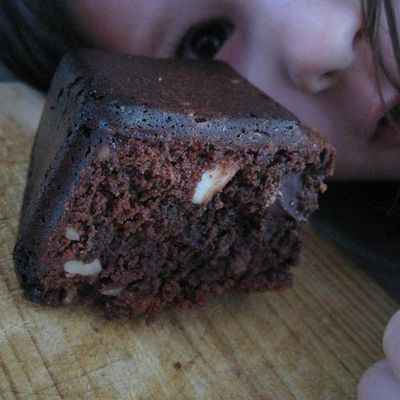Brownie pur chocolat ... noix de pécan, amandes