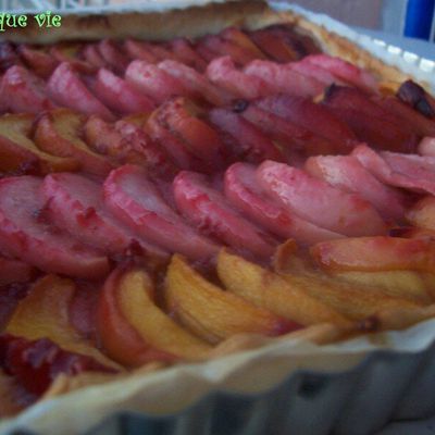Tarte Pêches/Pommes