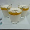 Panna cotta au lait de coco, coulis mangue passion