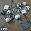 collier fimo feuille d'argent