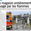 Incendie d'un magasin