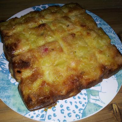 Gâteau à la rhubarbe : 