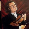 portrait d'andré RIEU ACRYLIQUE sur toile de 50x60 cm