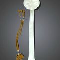 A finely carved white jade ruyi scepter, Qianlong