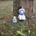 Test crochet - Felton in Snowman costume...