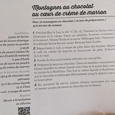 Montagnes au chocolat au coeur de crème de marron