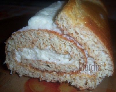 Roulé à la crème sans son, sans Maïzena