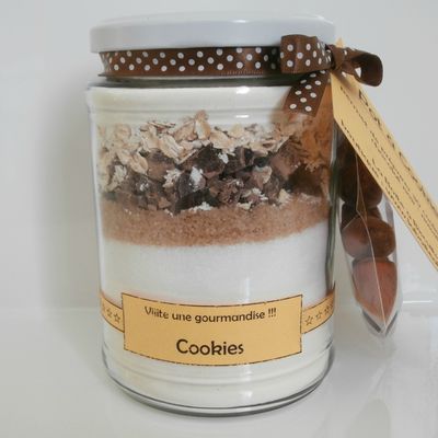 Pot de préparation à cookies ou cupcakes home made