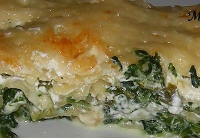 Lasagnes chèvre-épinards