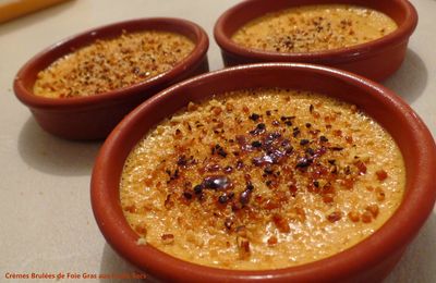 Crèmes Brulées de Foie Gras aux Fruits Secs