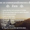 Les 10 commandements du ZEN...