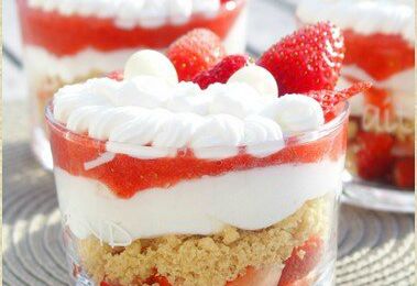 Verrine aux fraises