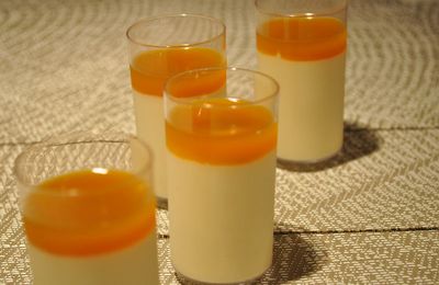 Pré-dessert suite et fin : Pannacotta mais pas vraiment gingembre citronelle gelée de mangue : 