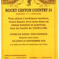 L'Association Rocky Canyon Country 24 reprend ses cours lundi 05 septembre 2022