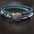 Bracelet wrap bleu