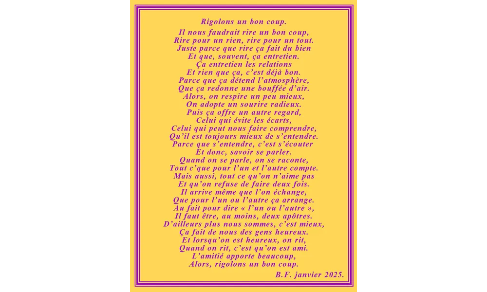Rigolons un bon coup.