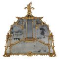 A George II giltwood overmantel mirror attributed to William and John Linnell, circa 1750-60